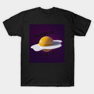 Protein Galaxy Tee With Egg As Planet Graphic T-Shirt